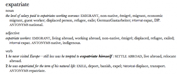 expatriate definition